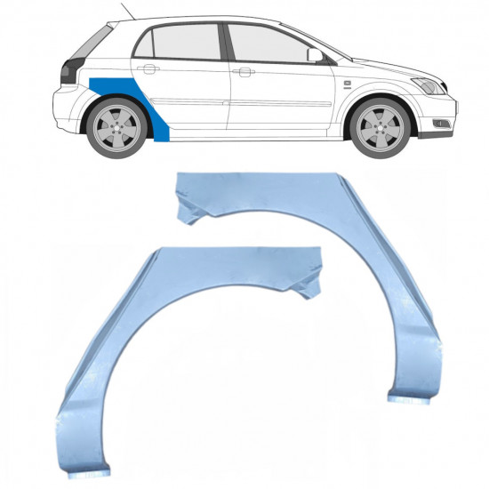 Lem zadního blatníku na Toyota Corolla 2001-2007 / Levá+Pravá / Sada 10564