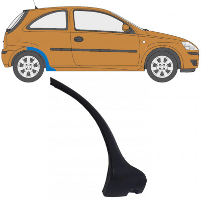 OPEL CORSA 2003-2010 OPRAVA ZADNÍHO BLATNÍKU LIŠTA / PRÁVA