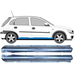 Kompletní práh na Opel Corsa C 2000-2010 / Levá+Pravá / Sada 9273