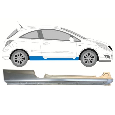 Kompletní práh na Opel Corsa D 2006-2015 / Pravá / HATCHBACK 14572