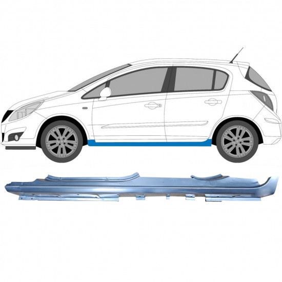 Opravný plech prahu na Opel Corsa 2006-2015 / Levá 6880
