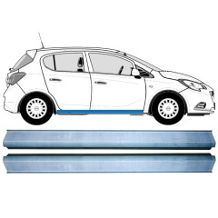 Opravný plech prahu na Opel Corsa E 2014-2019 / Levá+Pravá / Sada 12883