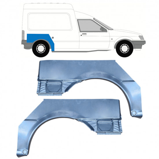 Lem zadního blatníku na Ford Courier 1989-1995 / Levá+Pravá / Sada 10255