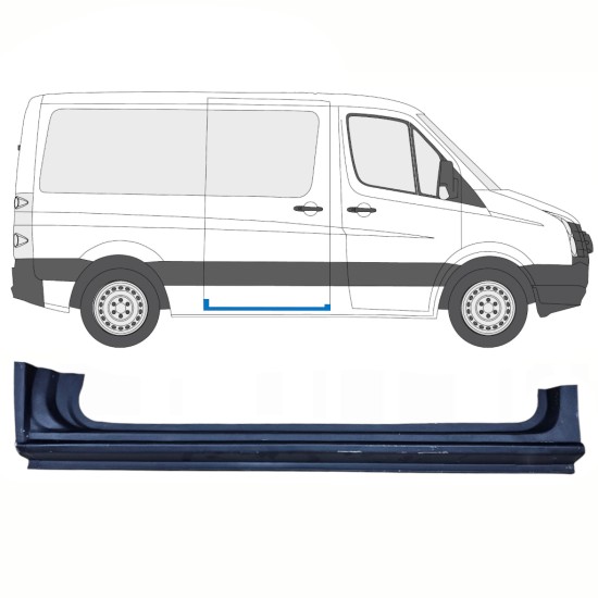 Opravný plech prahu posuvných dveří na Volkswagen Crafter 2005-2017 / Pravá 13893