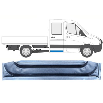 Opravný plech zadních dveří vnitřní na Volkswagen Crafter 2005-2017 / Levá = Pravá (symetrická) 13747