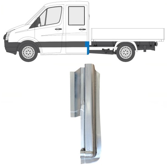 Opravný plech zadního rohu na Volkswagen Crafter 2005-2017 / Pravá 15509
