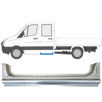 Opravný plech zadního prahu na Volkswagen Crafter 2005-2017 / Levá 15519