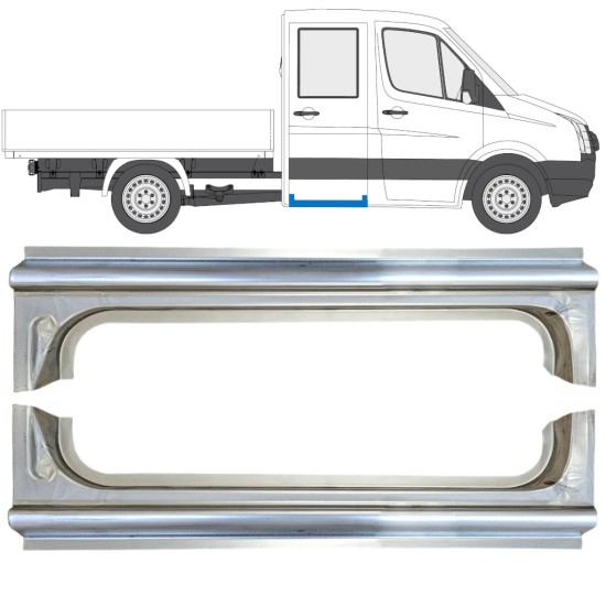 Opravný plech zadního prahu na Volkswagen Crafter 2005-2017 / Levá+Pravá / Sada 15520