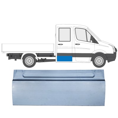 Opravný plech zadních dveří na Volkswagen Crafter 2005-2017 / Levá = Pravá (symetrická) 13665