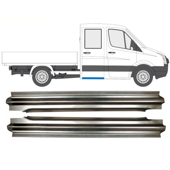 Opravný plech zadního prahu na Volkswagen Crafter 2005-2017 / Levá+Pravá / Sada 15516
