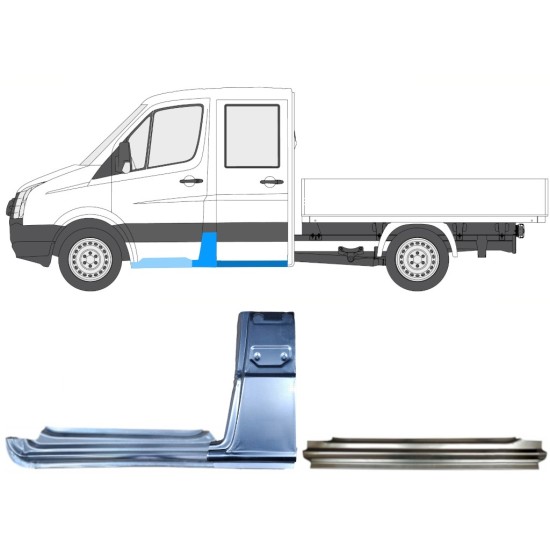 Opravný plech sada na Volkswagen Crafter 2005-2017 / Levá / 15528