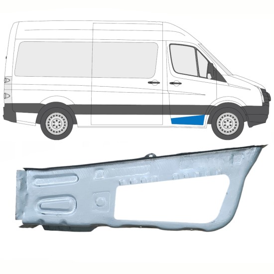 Opravný plech předního schodu na Volkswagen Crafter 2005-2017 / Pravá 14102