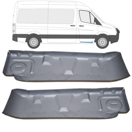 Nástupní práh dveří na Volkswagen Crafter 2005-2017 / Levá+Pravá / Sada 15544