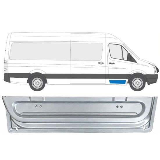 Opravný plech předních dveří vnitřní na Volkswagen Crafter 2005-2017 / Pravá 17056