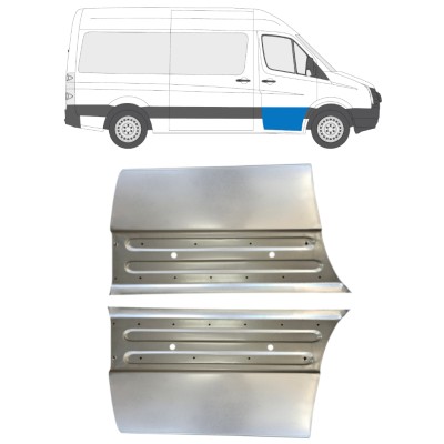 Opravný plech předních dveří na Volkswagen Crafter 2005-2017 / Levá+Pravá / Sada 15496