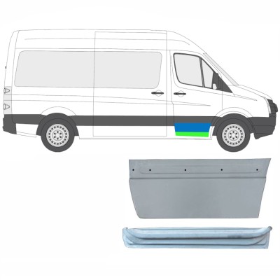 Opravný plech předních dveří vnitřní + vnější na Volkswagen Crafter 2005-2017 / Pravá / Sada 14028