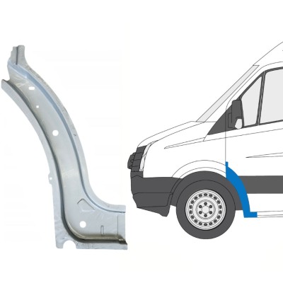 Opravný plech vnitřního předního podběhu na Volkswagen Crafter 2005-2017 / Levá 15499