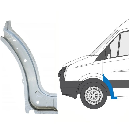 Opravný plech vnitřního předního podběhu na Volkswagen Crafter 2005-2017 / Levá 15499