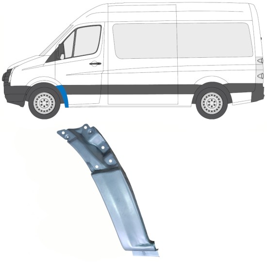 Opravný plech předního blatníku na Volkswagen Crafter 2005-2017 / Levá 13751