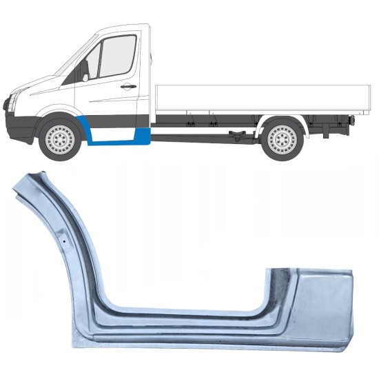 Opravný plech předního blatníku s částí prahu na Volkswagen Crafter 2005-2017 / Levá 13839
