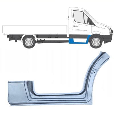Opravný plech předního blatníku s částí prahu na Volkswagen Crafter 2005-2017 / Pravá 13838