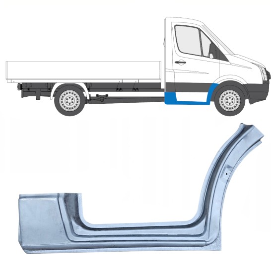 Opravný plech předního blatníku s částí prahu na Volkswagen Crafter 2005-2017 / Pravá 13838
