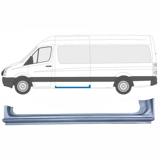 Opravný plech prahu posuvných dveří na Volkswagen Crafter 2005-2017 / Levá 13432