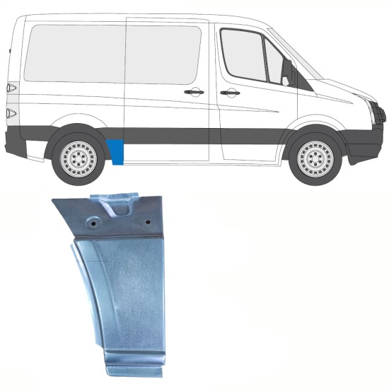 Lem zadního blatníku na Volkswagen Crafter 2005-2017 / Pravá 13939
