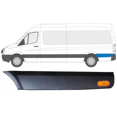Boční lišta zadního blatníku za kolem pro světlo na Volkswagen Crafter 2005-2017 / Levá / Sada 13996