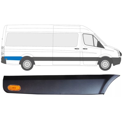 Boční lišta zadního blatníku za kolem pro světlo na Volkswagen Crafter 2005-2017 / Pravá / Sada 13995