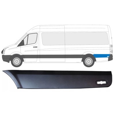 Boční lišta zadního blatníku za kolem na Volkswagen Crafter 2005-2017 / Levá 13829