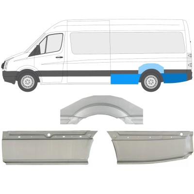 Lem zadního blatníku na Volkswagen Crafter 2005-2017 / Levá / Sada 13944