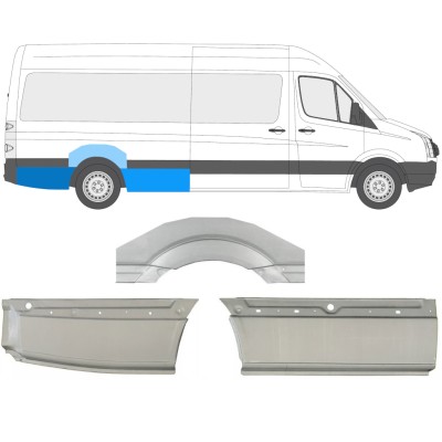 Lem zadního blatníku na Volkswagen Crafter 2005-2017 / Pravá / Sada 13943