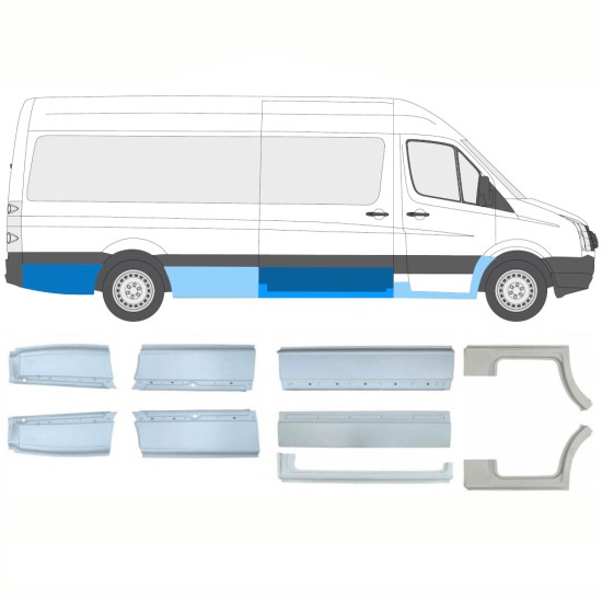 Opravný plech sada na Volkswagen Crafter 2005-2017 / Levá+Pravá / 14236