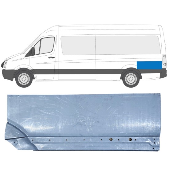 Opravný plech zadního blatníku zadní část na Volkswagen Crafter 2005-2017 / Levá 13895