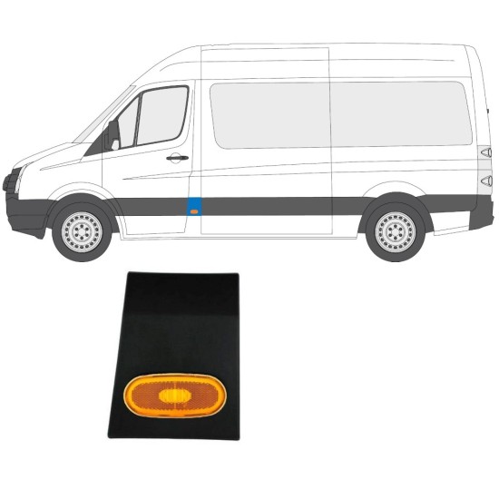 Boční lišta předního sloupku pro světlo na Volkswagen Crafter 2005-2017 / Levá / Sada 14148
