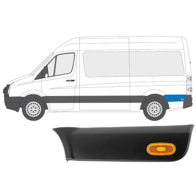 Boční lišta zadního blatníku pro světlo na Volkswagen Crafter 2005-2017 / Levá / Sada 14149