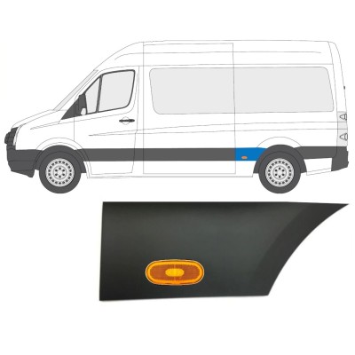 Boční lišta zadního blatníku pro světlo na Volkswagen Crafter 2005-2017 / Levá / Sada 14089