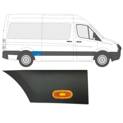 Boční lišta zadního blatníku pro světlo na Volkswagen Crafter 2005-2017 / Pravá / Sada 14088