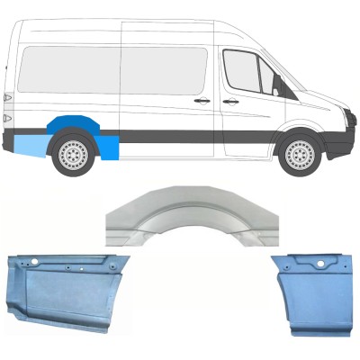 Lem zadního blatníku na Volkswagen Crafter 2005-2017 / Pravá / Sada 13941