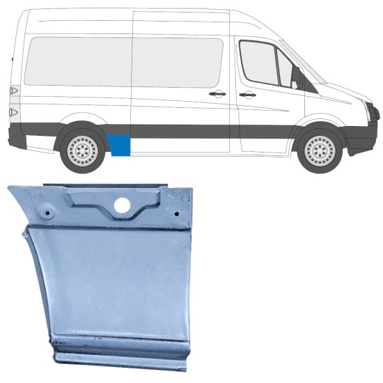 Lem zadního blatníku na Volkswagen Crafter 2005-2017 / Pravá 13445
