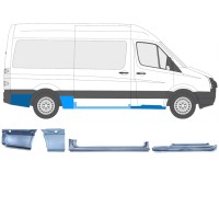 Opravný plech sada na Volkswagen Crafter 2005-2017 / Pravá / 14502