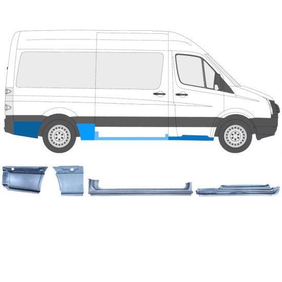 Opravný plech sada na Volkswagen Crafter 2005-2017 / Pravá / 14502