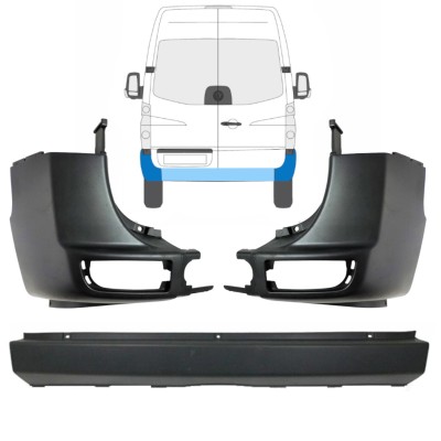 Zadní nárazník na Volkswagen Crafter 2005-2017 / Sada 15554