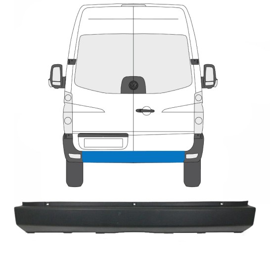 Zadní nárazník na Volkswagen Crafter 2005-2017 15550