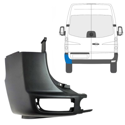 Zadní roh nárazníku na Volkswagen Crafter 2005-2017 / Levá 15547