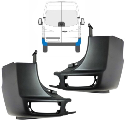 Zadní roh nárazníku na Volkswagen Crafter 2005-2017 / Levá+Pravá / Sada 15549