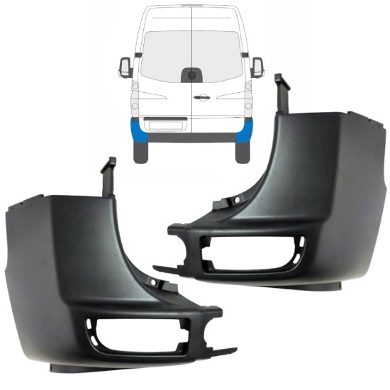Zadní roh nárazníku na Volkswagen Crafter 2005-2017 / Levá+Pravá / Sada 15549