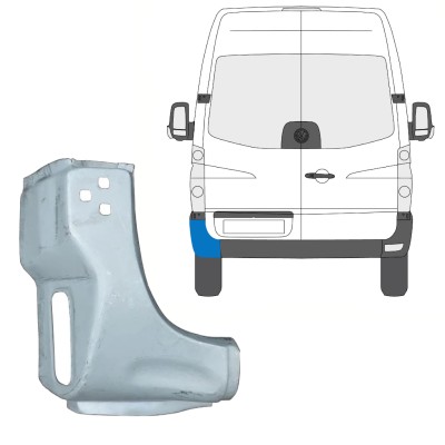 Opravný plech zadního rohu na Volkswagen Crafter 2005-2017 / Levá 15505