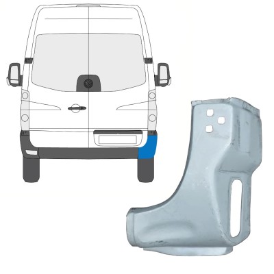 Opravný plech zadního rohu na Volkswagen Crafter 2005-2017 / Pravá 15506